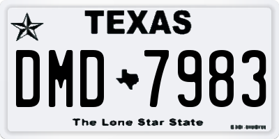 TX license plate DMD7983