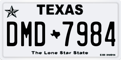 TX license plate DMD7984