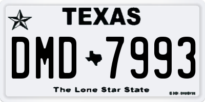 TX license plate DMD7993