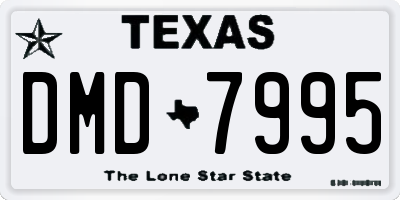 TX license plate DMD7995