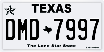TX license plate DMD7997