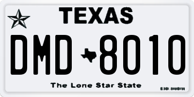 TX license plate DMD8010