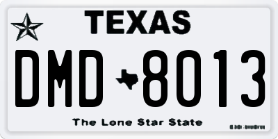 TX license plate DMD8013