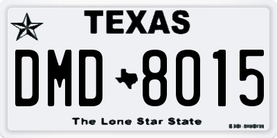 TX license plate DMD8015