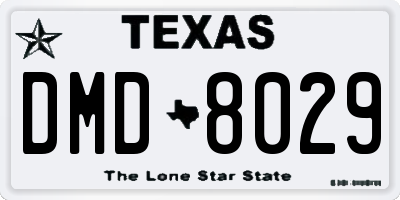 TX license plate DMD8029