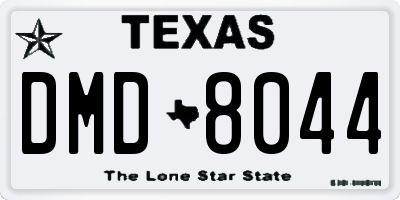 TX license plate DMD8044
