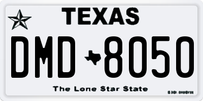 TX license plate DMD8050