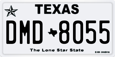 TX license plate DMD8055