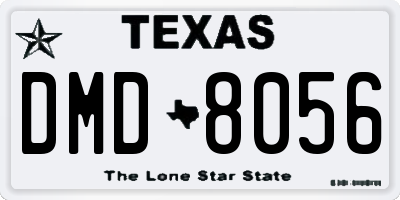 TX license plate DMD8056