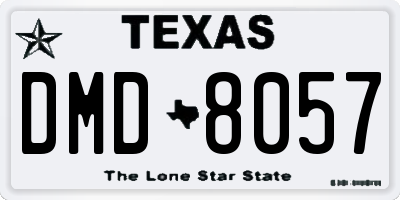 TX license plate DMD8057