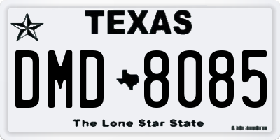 TX license plate DMD8085