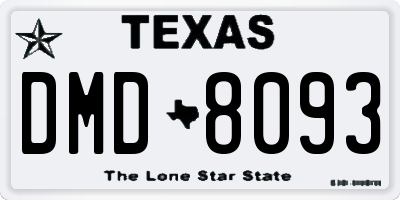 TX license plate DMD8093