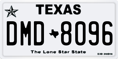 TX license plate DMD8096