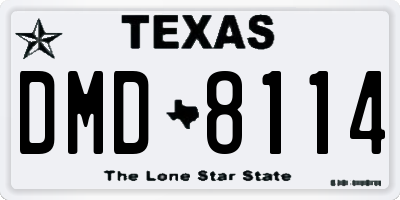TX license plate DMD8114