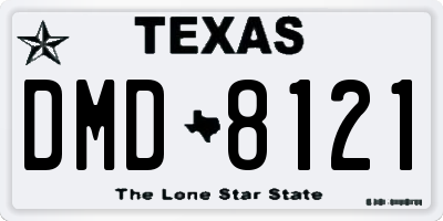 TX license plate DMD8121