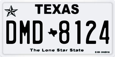 TX license plate DMD8124