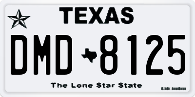 TX license plate DMD8125