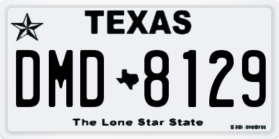 TX license plate DMD8129