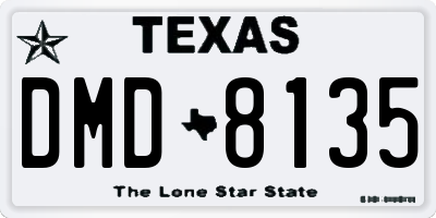 TX license plate DMD8135