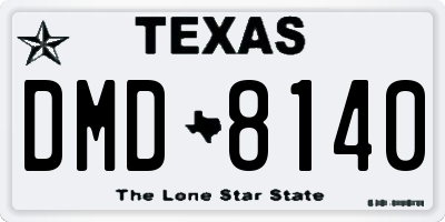 TX license plate DMD8140