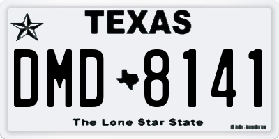 TX license plate DMD8141