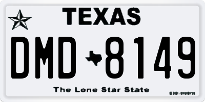 TX license plate DMD8149