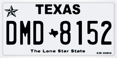 TX license plate DMD8152