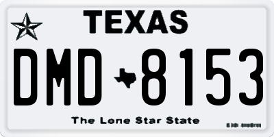TX license plate DMD8153