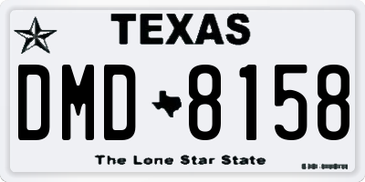 TX license plate DMD8158