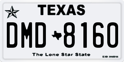 TX license plate DMD8160