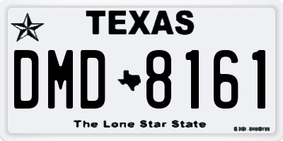 TX license plate DMD8161