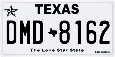 TX license plate DMD8162