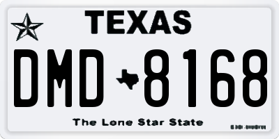 TX license plate DMD8168