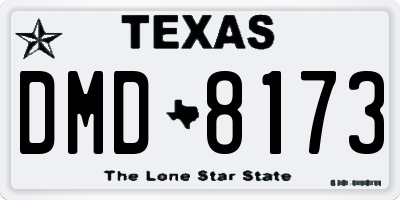 TX license plate DMD8173