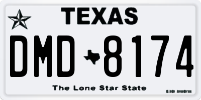 TX license plate DMD8174