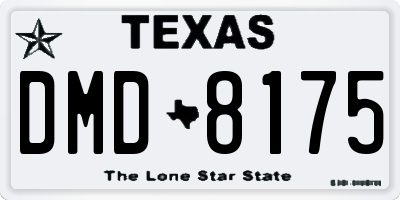 TX license plate DMD8175