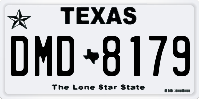 TX license plate DMD8179