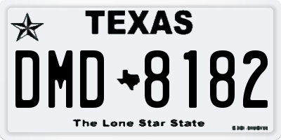 TX license plate DMD8182