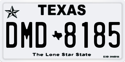TX license plate DMD8185