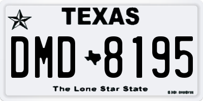 TX license plate DMD8195