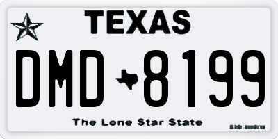 TX license plate DMD8199