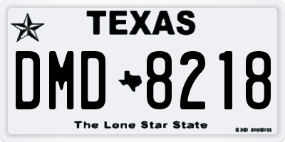 TX license plate DMD8218