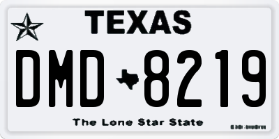 TX license plate DMD8219