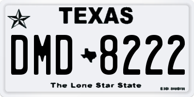 TX license plate DMD8222