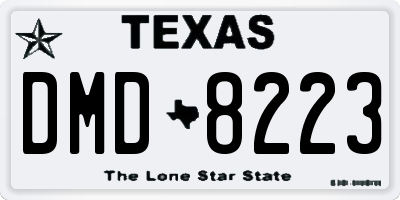 TX license plate DMD8223
