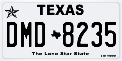 TX license plate DMD8235