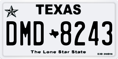 TX license plate DMD8243