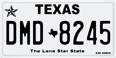 TX license plate DMD8245