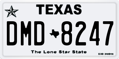 TX license plate DMD8247