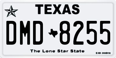 TX license plate DMD8255